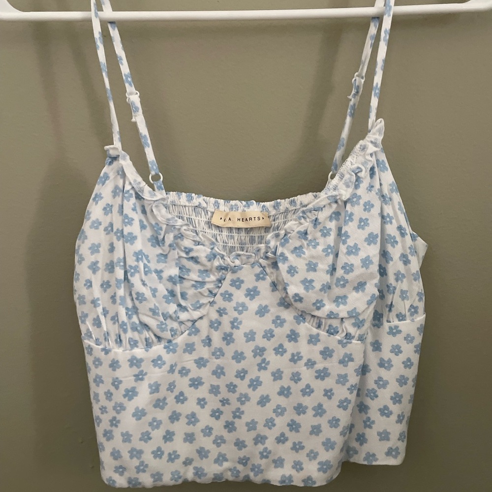 Pacsun cropped floral tank top